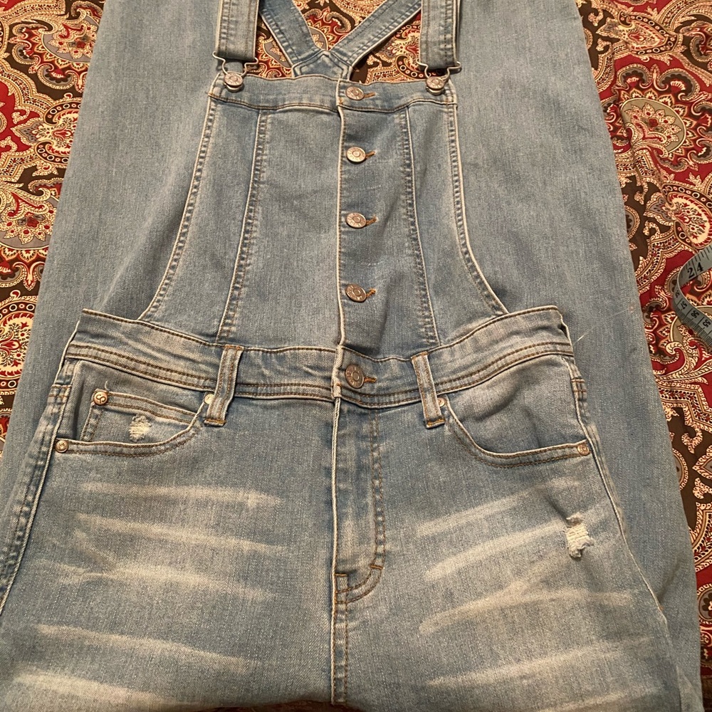 Celebrity Pink Distressed Denim Overall Size S - Picture 9 of 12